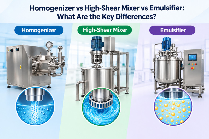 Homogenizer vs High-Shear Mixer vs Emulsifier: What Are the Key Differences?