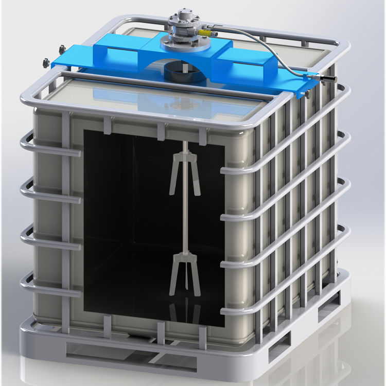 SAN AIR Pneumatic Stirrer IBC Plate Mount - IPMADD